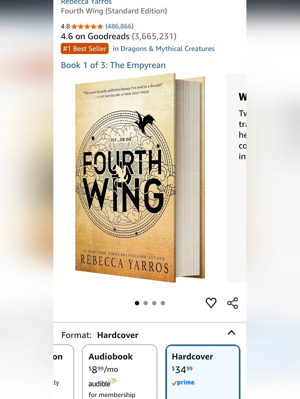 Rebecca Yarros The Empyrean series - Trilogy Books (hard Cover) - Picture 4 of 11